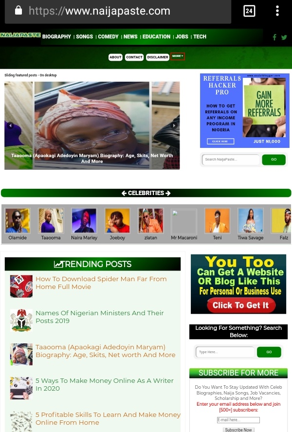 Naijaloaded blogger template
