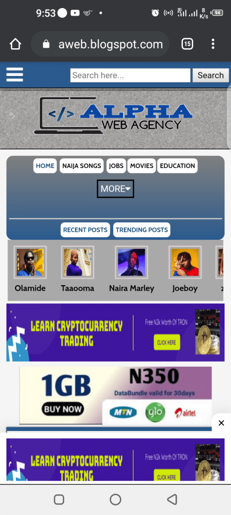 Frontier Blogger Template